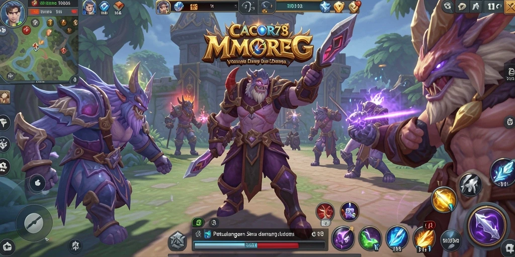 Tangkapan layar gameplay CACOR78 menampilkan petualangan epik di dunia MMORPG.