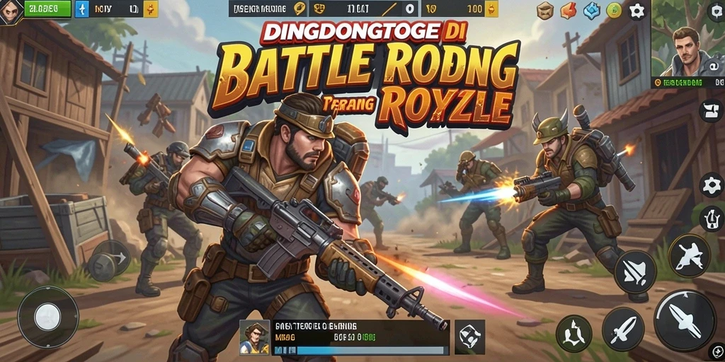 Tampilan menarik dari gameplay DINGDONGTOGEL dalam pertempuran Battle Royale.