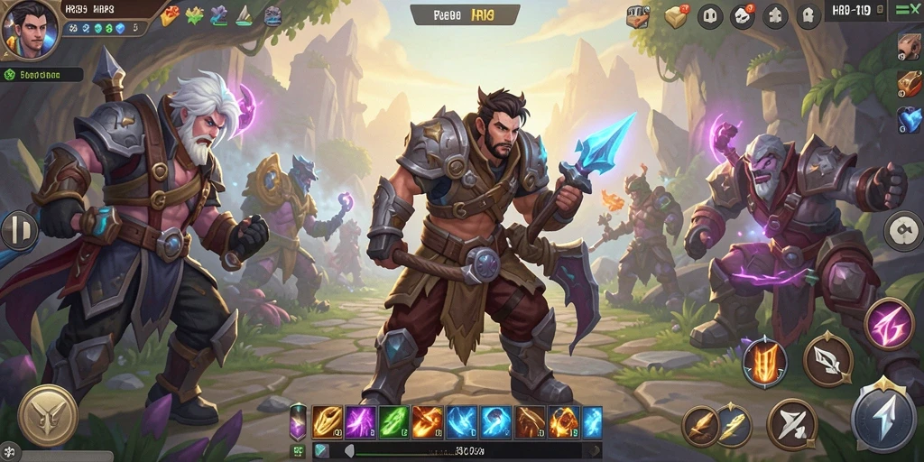 Tampilan menarik dari gameplay ARPG HR89 dengan pertarungan intens.