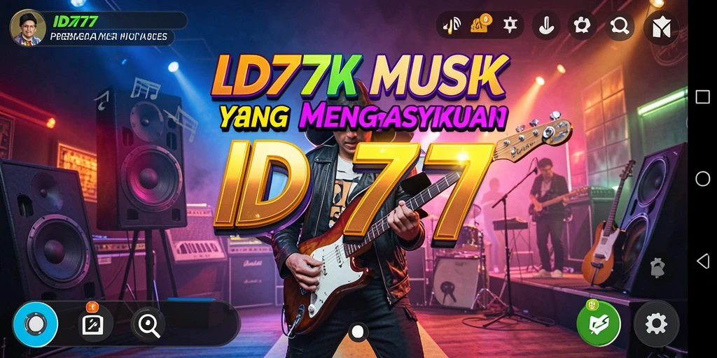 Tampilan dinamis gameplay ID777 yang penuh warna dan energik.