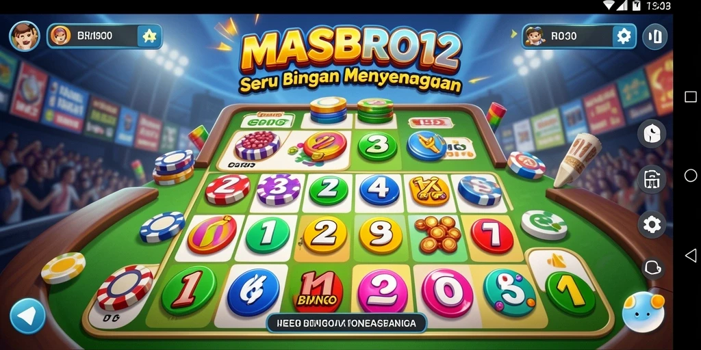 Tampilan gameplay seru di MASBRO12 dengan fitur Bingo interaktif.