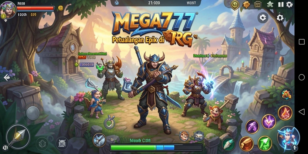 Tampilan permainan MEGA777 yang menawan dengan aksi RPG epik.