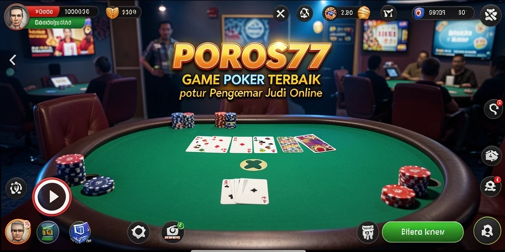 Tampilan menarik dari gameplay Poker di POROS77.