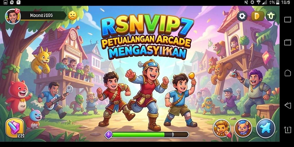 Tangkapan layar inti gameplay RSNVIP7 yang menampilkan keseruan Arcade.