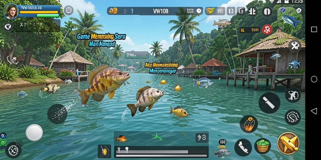 Tangkapan ikan besar dalam gameplay VW108